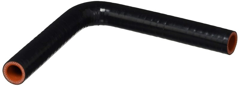 HPS 5/8" ID, Silicone 90 Degree Elbow Coupler Hose, High Temp 4-Ply Reinforced, Leg Length on Each Side: 4-1/2", 100 Psi Max. Pressure, SEC-8749-BLK, Silicone, Black - Image 1